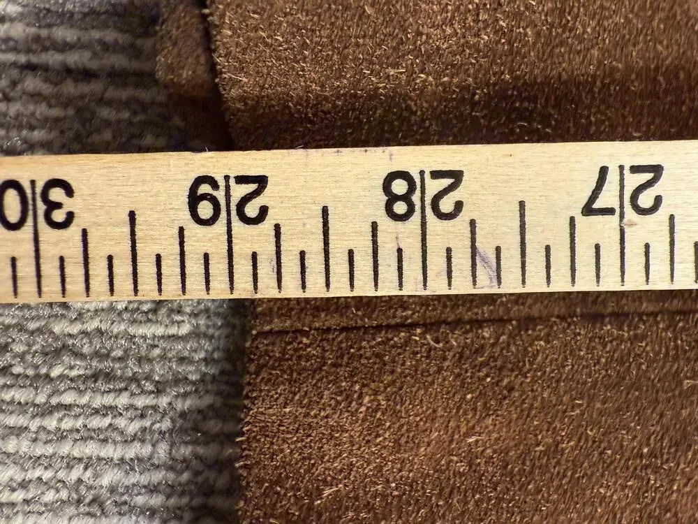 Jordache Suede Leather Jacket Mens Medium Brown Blazer Notched Lapel Acetate